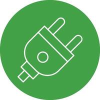 Electric Plug Line Circle Icon Design vector