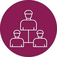 Delegate Line Circle Icon Design For Personal And Commercial Use. vector
