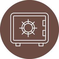 Locker Line Circle Icon Design vector