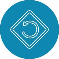 Refresh Line Circle Icon Design vector