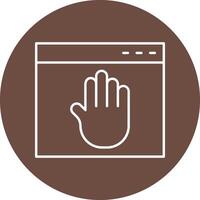 Stop Line Circle Icon Design vector