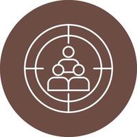 Target Audience Line Circle Icon Design vector
