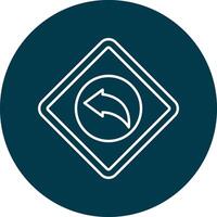 Reply Line Circle Icon Design vector