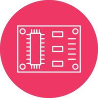Pcb Board Line Circle Icon Design vector