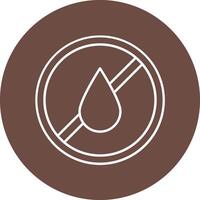 No Water Line Icon vector