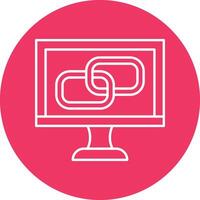 Backlink Line Circle Icon Design vector