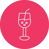 Drinks Line Circle Icon Design vector