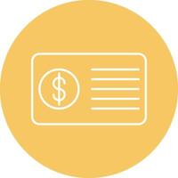 Paycheck Line Circle Icon Design vector
