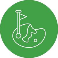 Golf Field Line Circle Icon Design vector