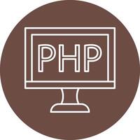 Php Line Circle Icon Design vector