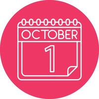 October Icon Design vector