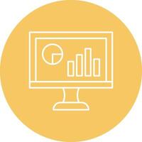 Dashboard Line Circle Icon Design vector