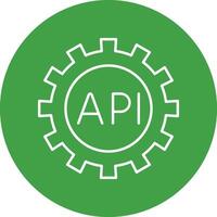 Api Line Circle Icon Design For Personal And Commercial Use. vector