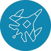 Jet Line Circle Icon Design vector