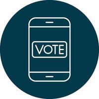 Voting Line Circle Icon Design vector
