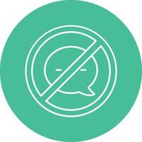 No Message Line Icon vector