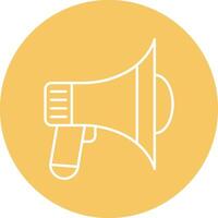 Loud Speaker Line Circle Icon Design vector