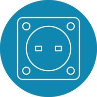 Socket Line Circle Icon Design vector