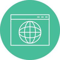 Web Browser Line Circle Icon Design vector