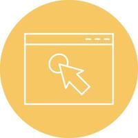 Click Line Circle Icon Design vector