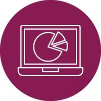 Pie Chart Line Circle Icon Design vector