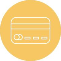 Credit Card Line Circle Icon Design vector