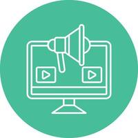 Marketing Line Circle Icon Design vector