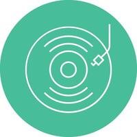 Vinyl Line Circle Icon Design vector
