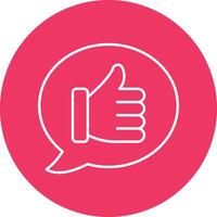 Positive Review Line Icon vector
