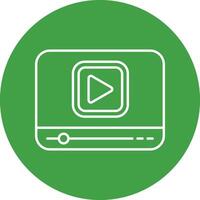 Broadcast Line Circle Icon Design vector