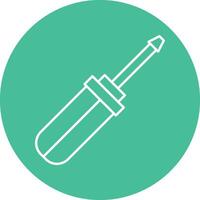 Screwdriver Line Circle Icon Design vector