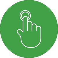 Tap Line Circle Icon Design vector