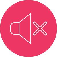 Mute Line Circle Icon Design vector