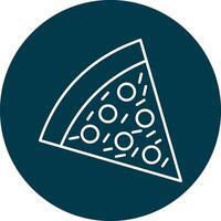 Pizza Line Circle Icon Design vector