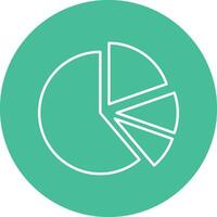 Pie Chart Line Circle Icon Design vector