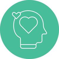 Wellbeing Line Circle Icon Design vector