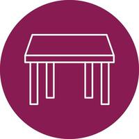 Table Line icon vector