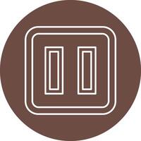 Pause Line Circle Icon Design vector