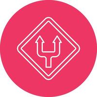 Split Line Circle Icon Design vector