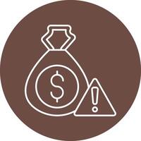 Bribe Line Circle Icon Design vector