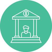 Personal Banking Line Icon vector