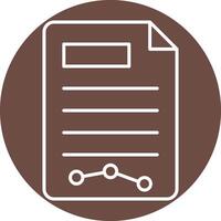 Report Line Circle Icon Design For Personal And Commercial Use. vector