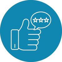 Rating Line Icon vector