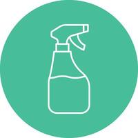 Spray Bottle Line Circle Icon Design vector