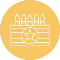 Ammunition Line Circle Icon Design vector