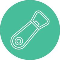 Bottle Opener Line Circle Icon Design vector