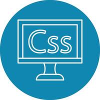 Css Line Circle Icon Design vector