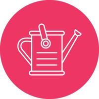 Watering Can Line Circle Icon Design vector