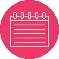 Notepad Line Icon vector