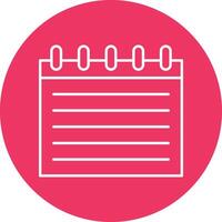 Notepad Line Icon vector